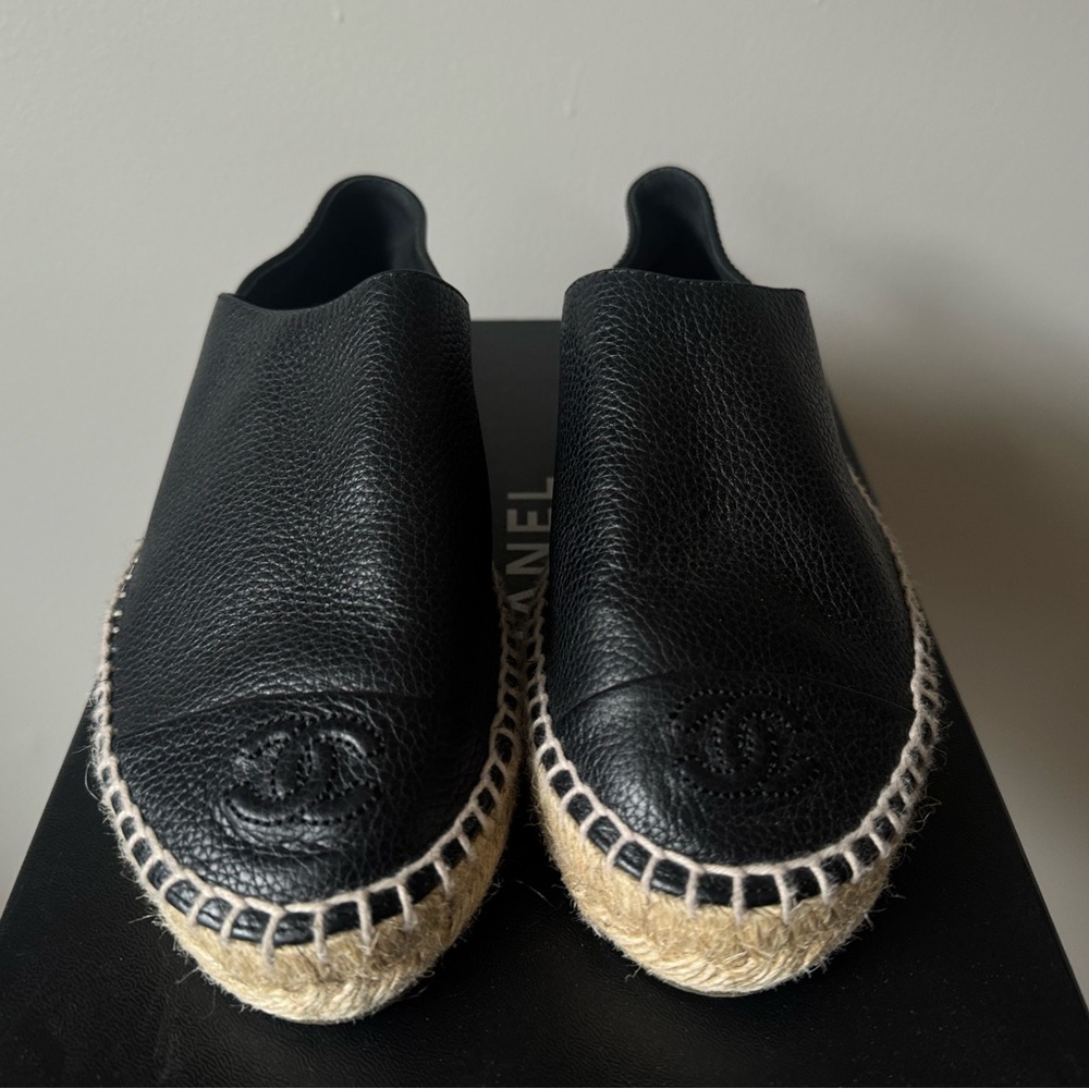 Chanel Espadrilles Black Calfskin
